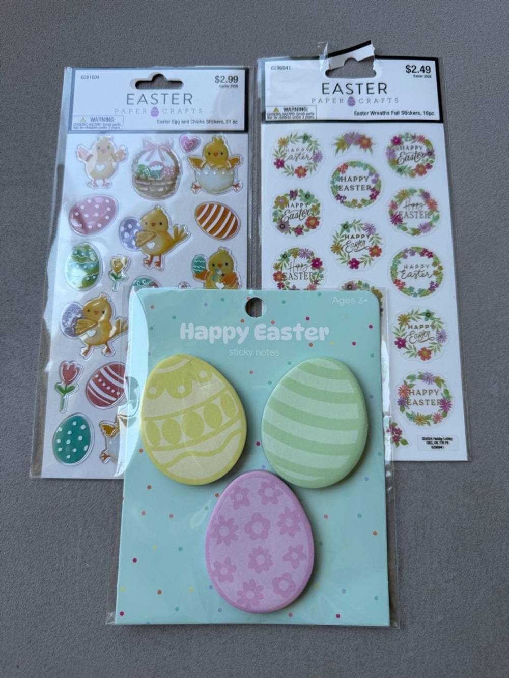🎀 5 for $5 🎀 Easter stickers and sticky notes, eggs, chicks wreaths - Picture 1 of 4